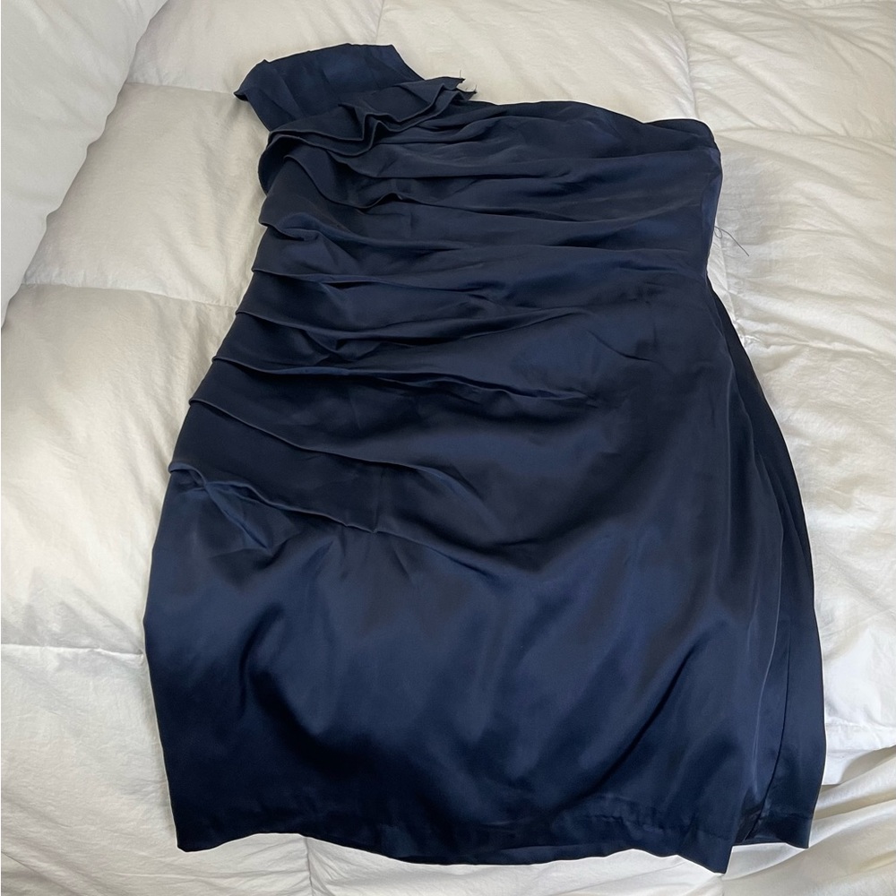 Navy Blue Express cocktail dress. Size 8.  Worn once.  Like new.